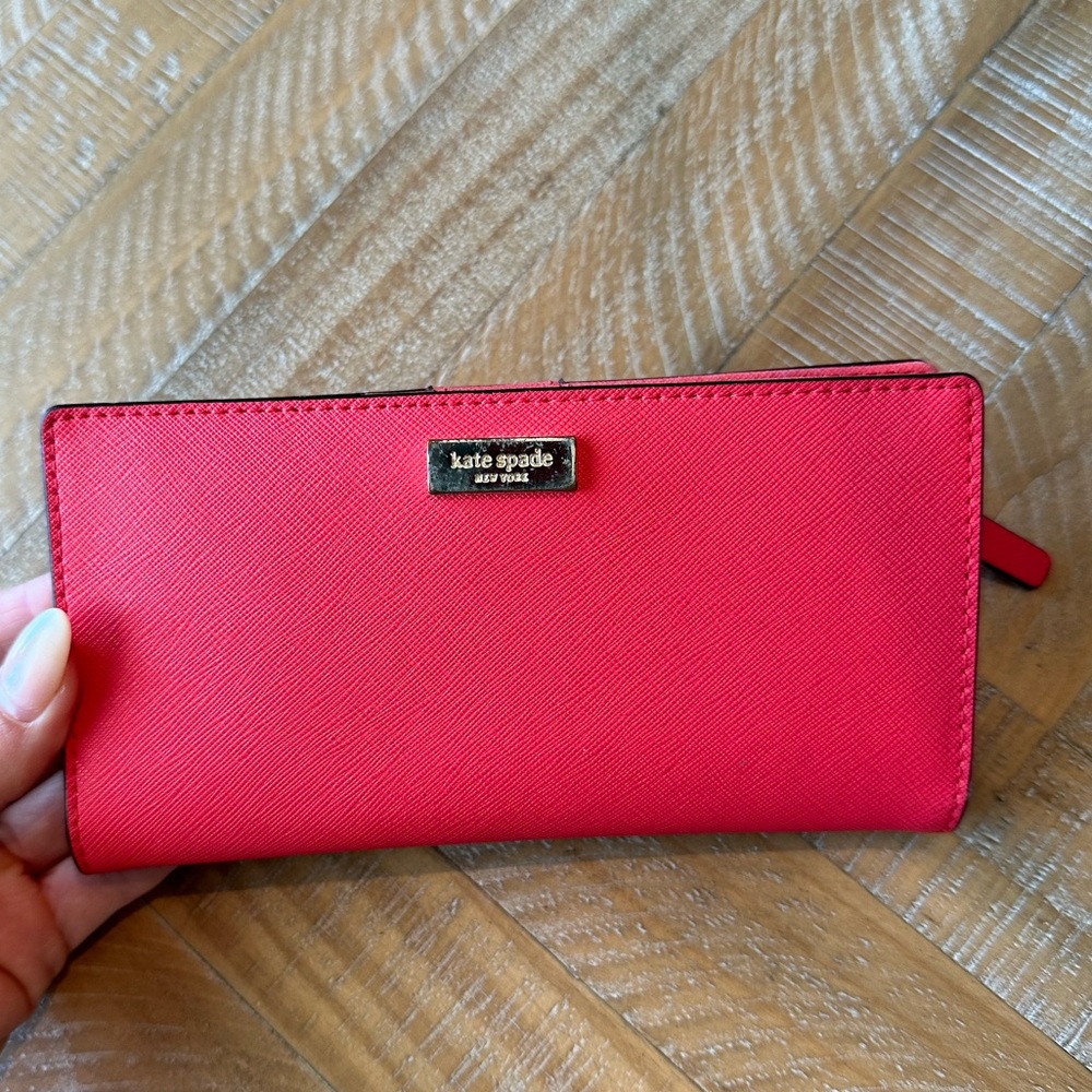 Kate Spade, hot pink, wallet.